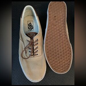 Vans Men's Beige Canvas Sneakers